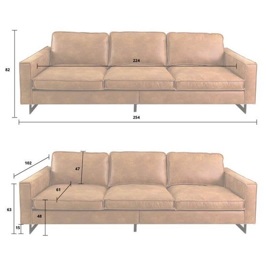4 zits bank moonwalk | leer colorado cognac 03 | 254 mtr breed 550x5502