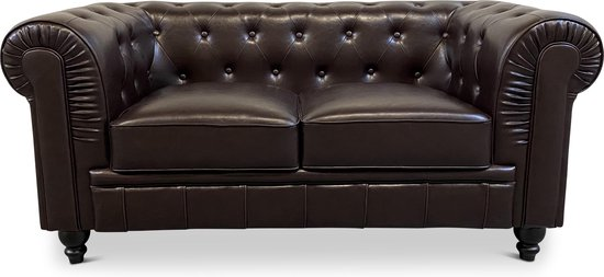 Chesterfield bank 2 zits mokka bruin design b1ror64me33q drokzqn