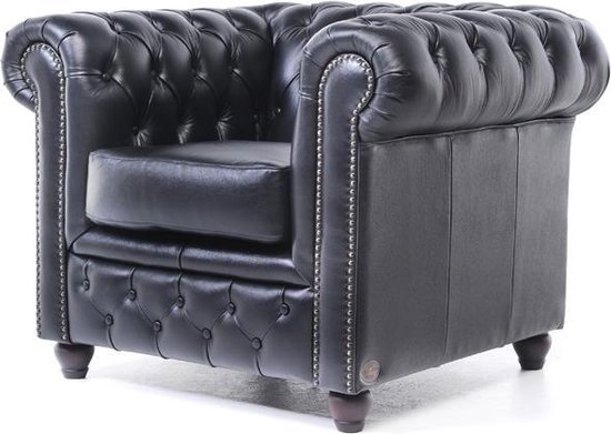 Chesterfield bank original leer | 1 + 2 zits | zwart| 12 jaar garantie g2bgxgxpalvk