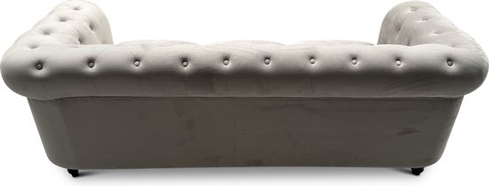 Chesterfield design bank 3 zits velvet wit l2ydvpx3rxrv 4nolgk