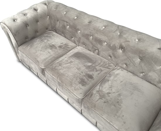 Chesterfield design bank 3 zits velvet wit n2ej6rz3rnkd 4nolgk