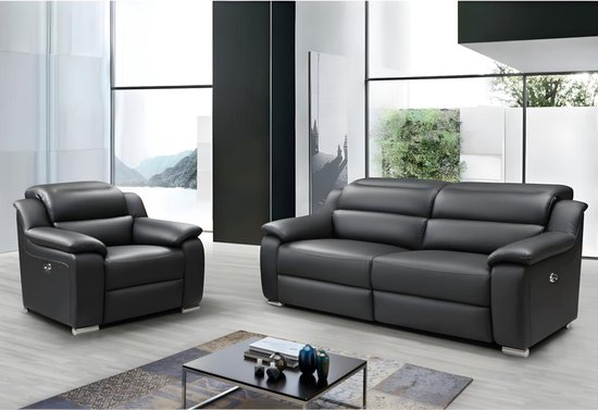 Elektrische 3 zitsrelaxbank arena iii van leer noir l 202 cm x h 86 cm x d 104 cm 9yzmeqporywb avg3d9