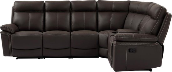 Grote relaxhoekbank van bruin leer devera l 260 cm x h 100 cm x d 93.5 cm 8x5ljwmqmv1g kjpoqj