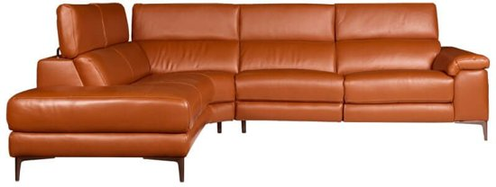 Hoekbank lupine chaise longue links | leer oranje m5659 | 225 x 290 mtr breed 9200000083646643_44