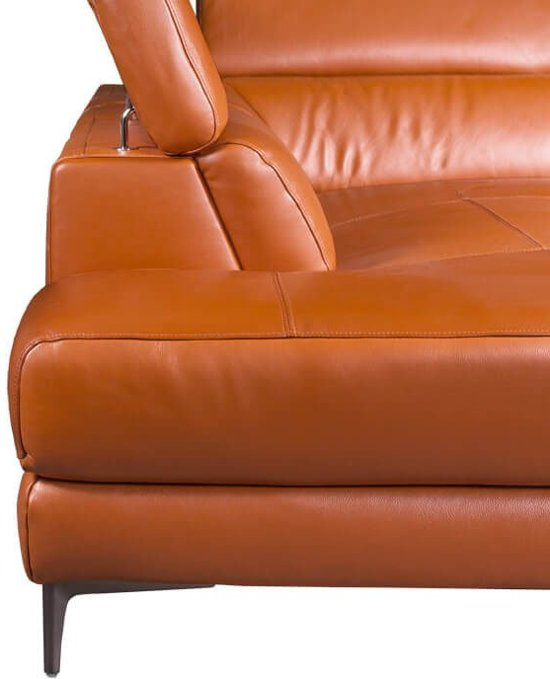 Hoekbank lupine chaise longue links | leer oranje m5659 | 225 x 290 mtr breed 9200000083646643_55