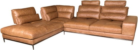Homingxl loungebank titan chaise longue links| leer cognac 92000000812224500