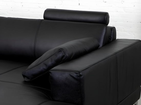 Linea sofa xxl zevenzitsbank hoogwaardig leer donatello ii zwart hoek links l 386 cm x h 89 cm x d 335 cm pqrv2nnqrzrv kp4kxe