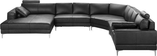 Linea sofa xxl zevenzitsbank hoogwaardig leer donatello ii zwart hoek links l 386 cm x h 89 cm x d 335 cm rvex9ppverje kp4kxe