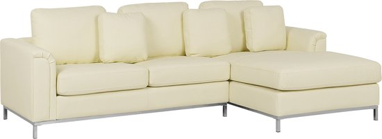 Oslo hoekbank met ottomaan beige linkerzijde 270 cm leer 7mzn9wzgb1y8 ezxk8k