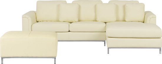 Oslo hoekbank met ottomaan beige linkerzijde 270 cm leer 9jbp9yzke1a8 ezxk8k