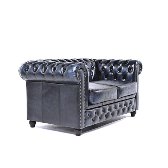 The original chesterfield brighton 2 zitsbank zetel salon antiek blauw 550x5506