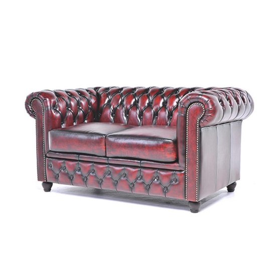 The original chesterfield brighton 2 zitsbank zetel salon antiek rood 3112kqvj4zvx