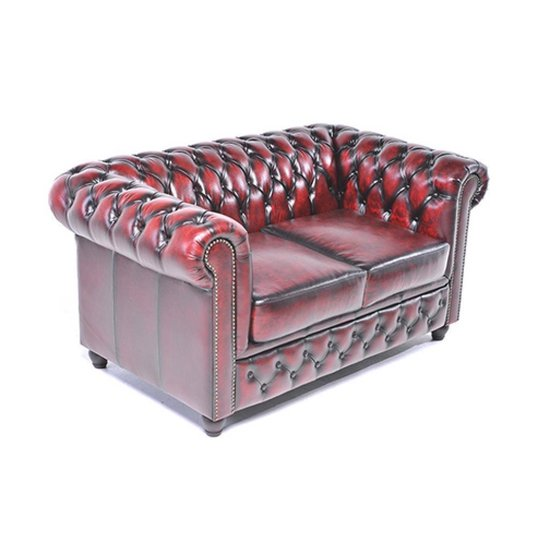 The original chesterfield brighton 2 zitsbank zetel salon antiek rood bbbl14dngyyk